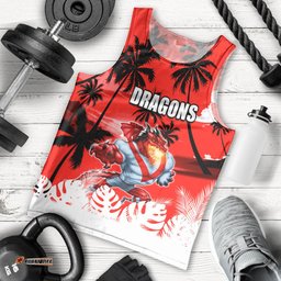 NRL Dragons Men Tank Top Summer Vibe Style