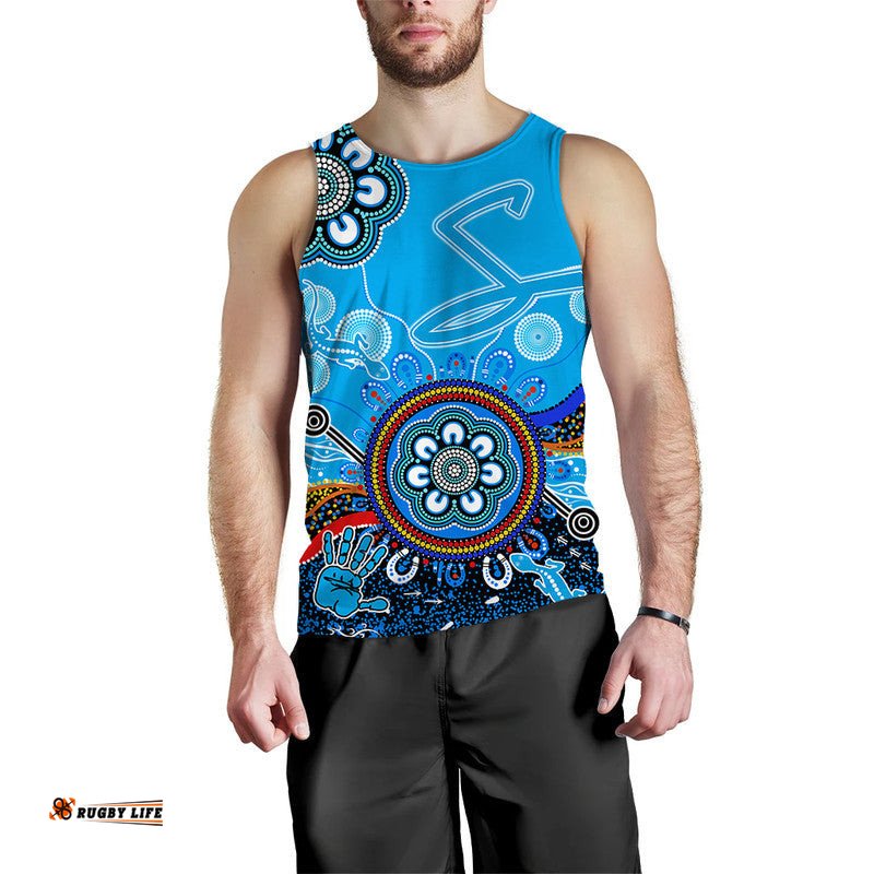 Adelaide Strikers Men Tank Top Cricket Indigenous Aboriginal Lizard Version