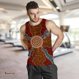Men Tank Top - Aboriginal Dot Painting Mens Tank Ver06