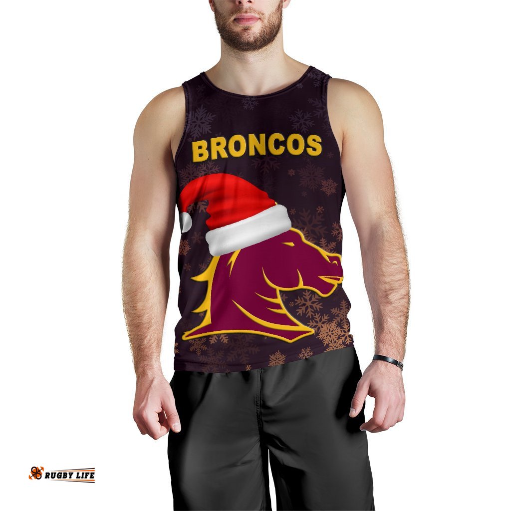 Brisbane Men Tank Top Broncos Christmas