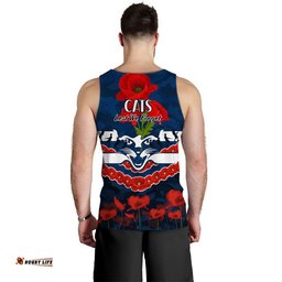 Cats Football ANZAC Men Tank Top Lest We Forget