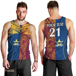 Custom NRL Cowboys and Broncos Men Tank Top Sporty Style