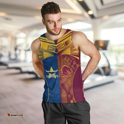 Custom NRL Cowboys and Broncos Men Tank Top Sporty Style