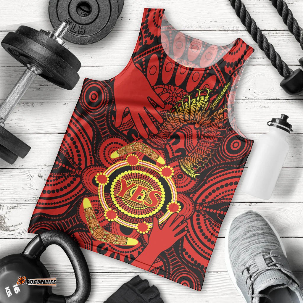 Australia Walk For Yes Men Tank Top Say Yes To Australian Indigenous Voice