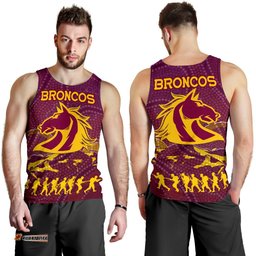 Brisbane Broncos Men Tank Top Anzac Day Country Style