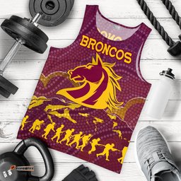 Brisbane Broncos Men Tank Top Anzac Day Country Style