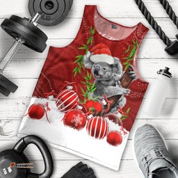 Australia Koala Aboriginal Men Tank Top Merry Christmas