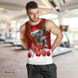 Australia Koala Aboriginal Men Tank Top Merry Christmas