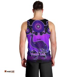 Personalised Australia Aquarius Emu Zodiac Men Tank Top Auz Astrology Aboriginal - Purple