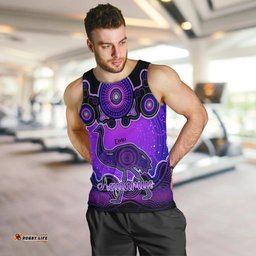 Personalised Australia Aquarius Emu Zodiac Men Tank Top Auz Astrology Aboriginal - Purple