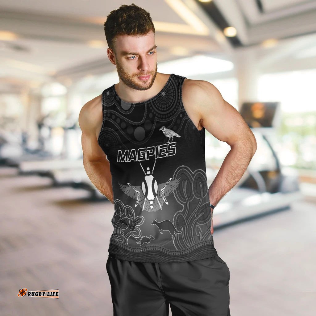 Collingwood Football Men Tank Top Magpies The Starry Night Indigenous