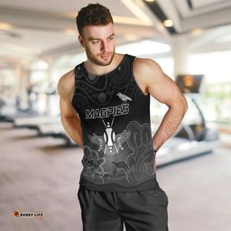 Collingwood Football Men Tank Top Magpies The Starry Night Indigenous