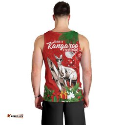 Kangaroo Lover Men Tank Top Australia Merry Christmas Aboriginal