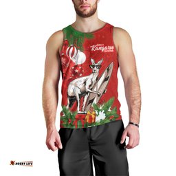 Kangaroo Lover Men Tank Top Australia Merry Christmas Aboriginal