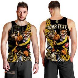 (Custom Personalised) Richmond Football Men Tank Top Aboriginal Go The Tigers Mascot