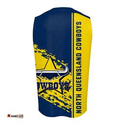 North Queensland Cowboys O-neck Tank Top Quarter Style - NRL