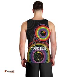 Personalised Australia LGBT Men Tank Top You Are Exactly Who You Should Be Aboriginal Style