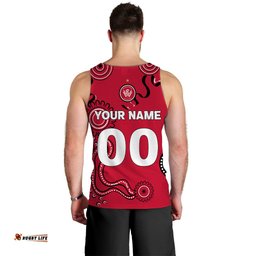 (Custom Personalised) Western Sydney Wanderers Men Tank Top - Indigenous Dot Painting Art -