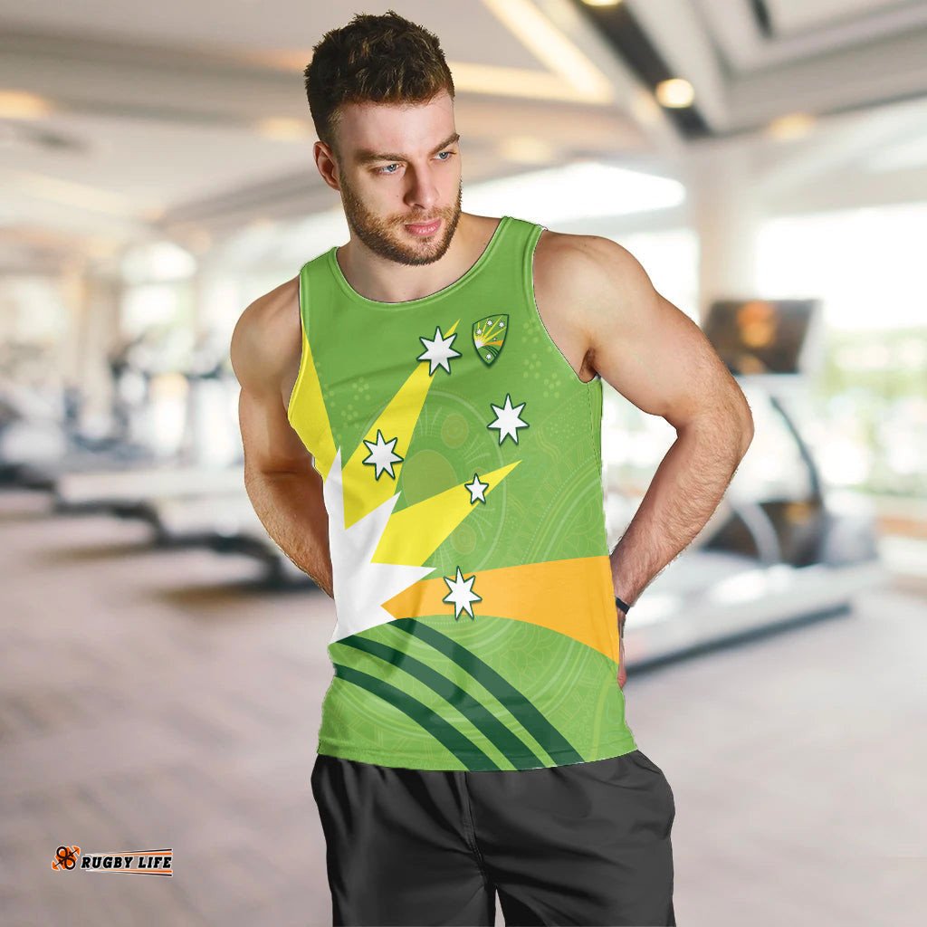 Cricket Australia Men Tank Top Proud Aussie Aboriginal