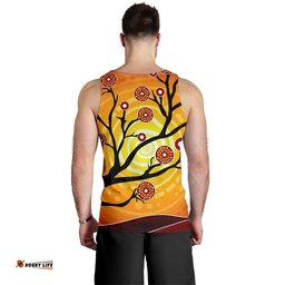 Aboriginal Men's Tank Top - Tree In Spring Season