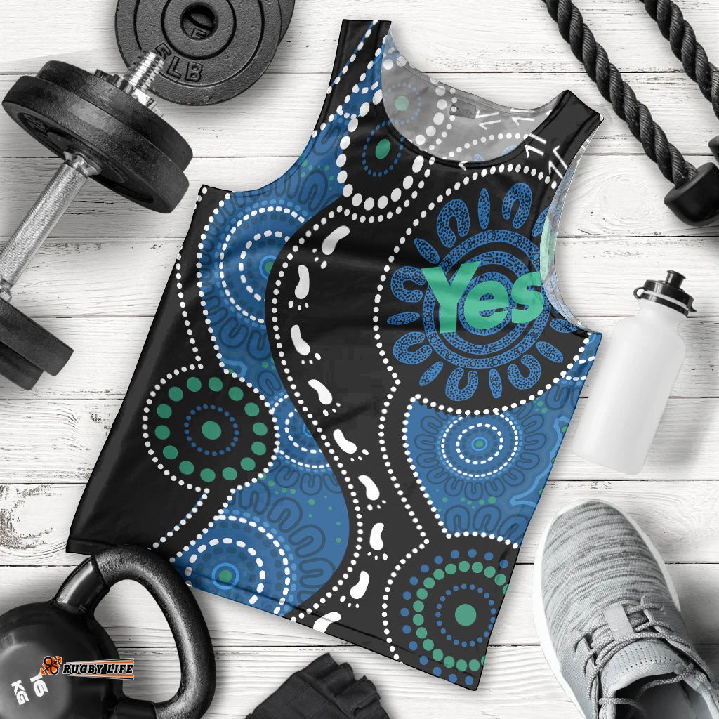 Australia Indigenous Men Tank Top Vote Yes Aboriginal Torres Strait