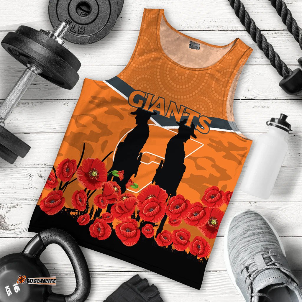 Giants Anzac Day Men Tank Top - Indigenous Art -