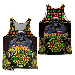 Custom Personalised Panthers Christmas Vibe With Aboriginal Dot Panting Style Men Tank Top