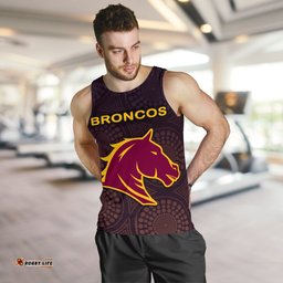 Brisbane Men Tank Top Broncos Simple Indigenous