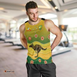 Cricket Australia Men Tank Top Indigenous Kangaroo