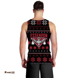 Essendon Men Tank Top - Christmas Ugly Style -