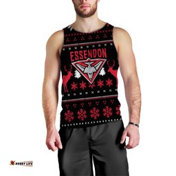 Essendon Men Tank Top - Christmas Ugly Style -
