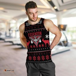 Essendon Men Tank Top - Christmas Ugly Style -
