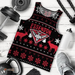 Essendon Men Tank Top - Christmas Ugly Style -