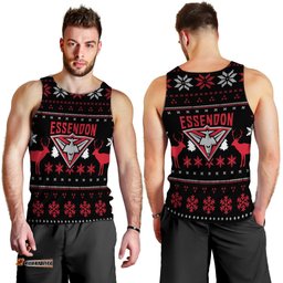 Essendon Men Tank Top - Christmas Ugly Style -