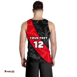 (Custom Personalised) Bombers Naidoc Week Men's Tank Top Essendon Ingenious - Custom Text and Number