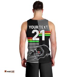(Custom Text And Number) Penrith Panthers Rugby Men Tank Top Proud The Panthers Comeback
