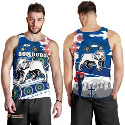 Bulldogs Anzac Day Men Tank Top Mix Indigenous