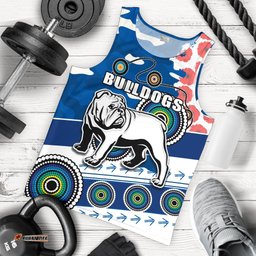 Bulldogs Anzac Day Men Tank Top Mix Indigenous