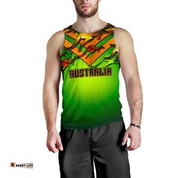 Men's Tank Top - Australian Kangaroo Mens Tank Aussie National Colors