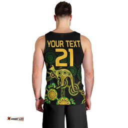 (Custom Text And Number) Australia Soccer Men Tank Top Matildas World Cup With Kangaroo