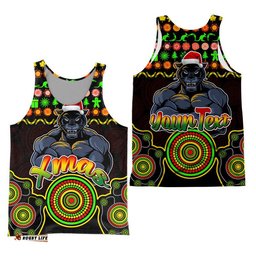 Panthers Christmas Vibe With Aboriginal Dot Panting Style Men Tank Top