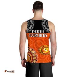 Perth Scorchers Cricket Men Tank Top Aboriginal Double Boomerang