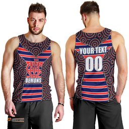 AFL - Demons Men Tank Top Mix Dot Aboriginal