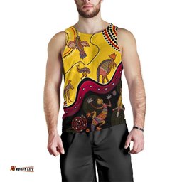 Aboriginal Tank Top - Indigenous Animals Life Art - Men