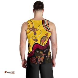 Aboriginal Tank Top - Indigenous Animals Life Art - Men