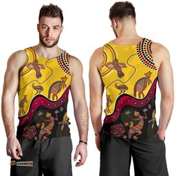 Aboriginal Tank Top - Indigenous Animals Life Art - Men