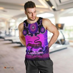 Personalised Australia Capricorn Goanna Zodiac Men Tank Top Auz Astrology Aboriginal - Magenta