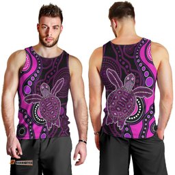 Aboriginal Turtle Men Tank Top Pink Style