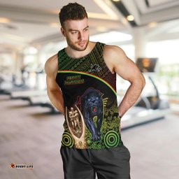 Panthers Rugby Men Tank Top Go Premiers Back To Back Polynesian Indigenous Art