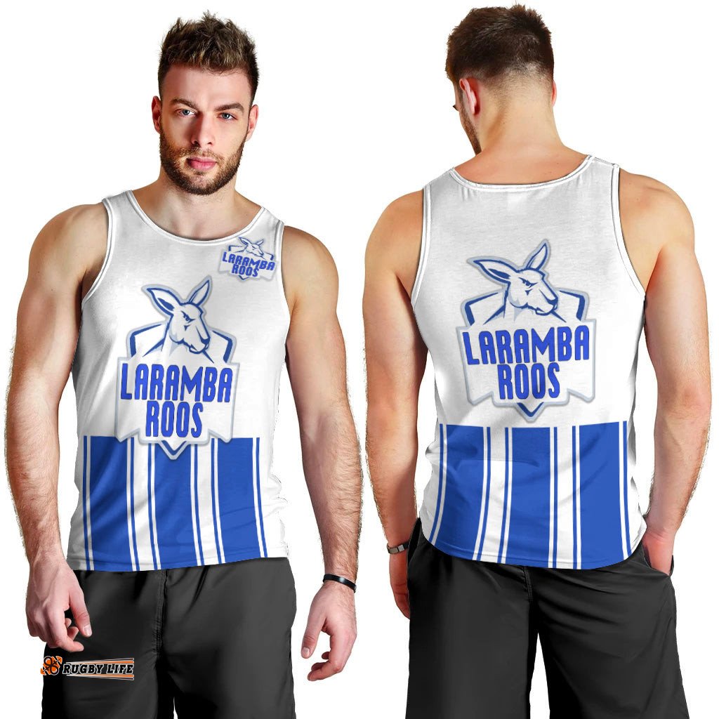 Laramba Roos Football Club Men Tank Top Kangaroos Original - White